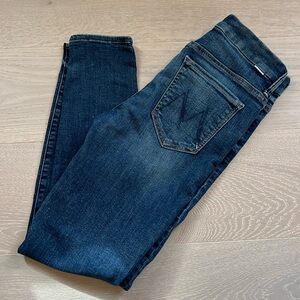 Mother High Waisted Looker Crop Jeans